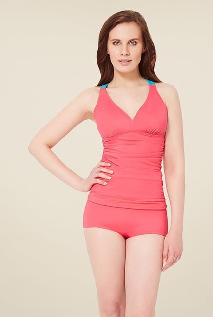 Amante Coral Ruched Swimwear Tankini Amante Coral Ruched Swimwear Tankini