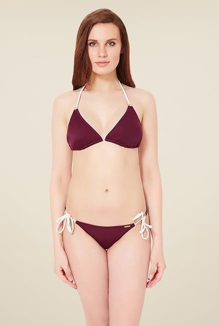 Amante Purple String Bikini Bottom Swimwear Amante Purple String Bikini Bottom Swimwear