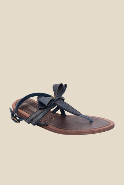 Grendha Navy & Brown Flat Sandals Grendha Navy & Brown Flat Sandals