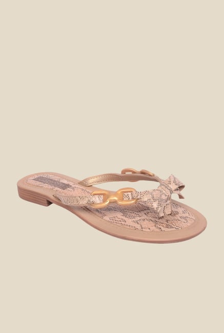 Grendha Beige & Bronze Flat Sandals Grendha Beige & Bronze Flat Sandals