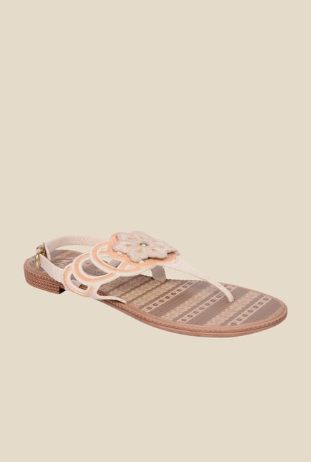 Grendha Beige & Brown Flat Sandals Grendha Beige & Brown Flat Sandals
