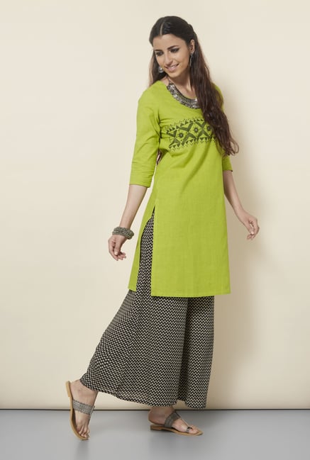 Okhai Green Solid Kurta Okhai Green Solid Kurta