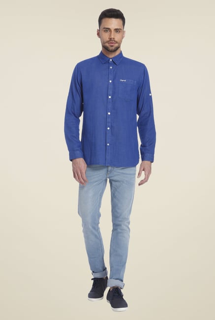 Jack & Jones Indigo Solid Shirt Jack & Jones Indigo Solid Shirt
