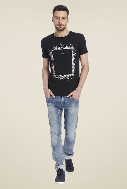 Jack & Jones Black Printed T Shirt Jack & Jones Black Printed T Shirt