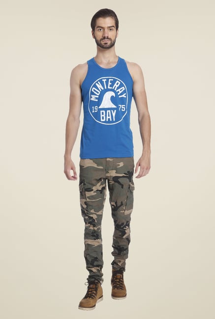 Jack & Jones Dark Blue Printed T Shirt Jack & Jones Dark Blue Printed T Shirt