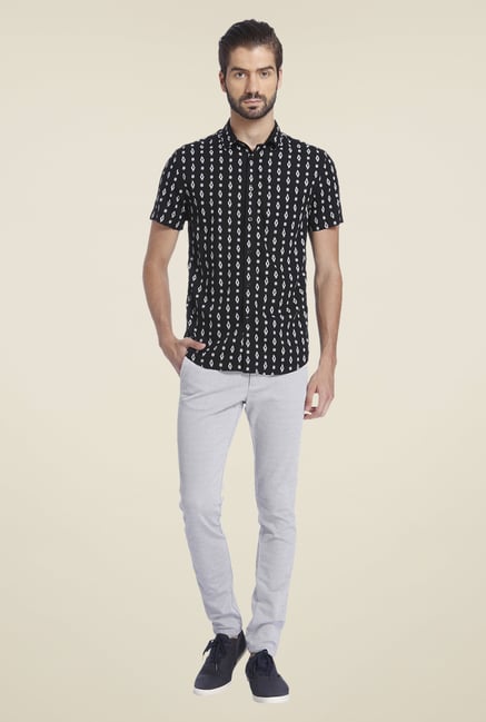 Jack & Jones Black Printed Shirt Jack & Jones Black Printed Shirt