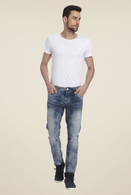 Jack & Jones Blue Acid Wash Jeans Jack & Jones Blue Acid Wash Jeans