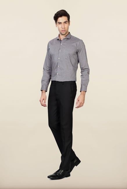 Van Heusen Black Solid Formal Trouser Van Heusen Black Solid Formal Trouser