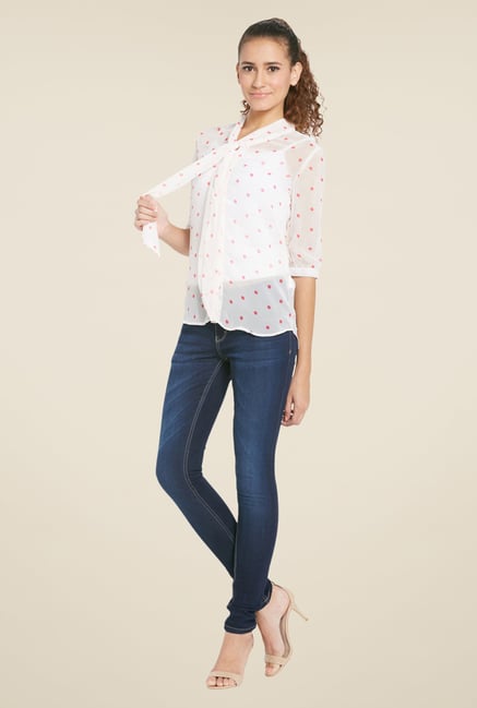 Globus Off White Printed Top Globus Off White Printed Top