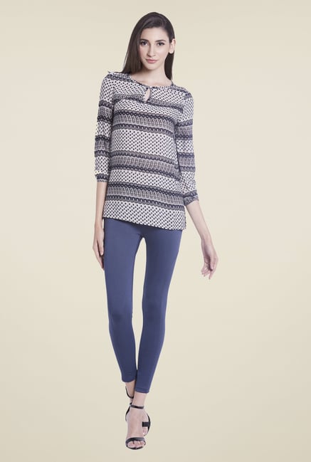 Globus White Round Neck Top Globus White Round Neck Top