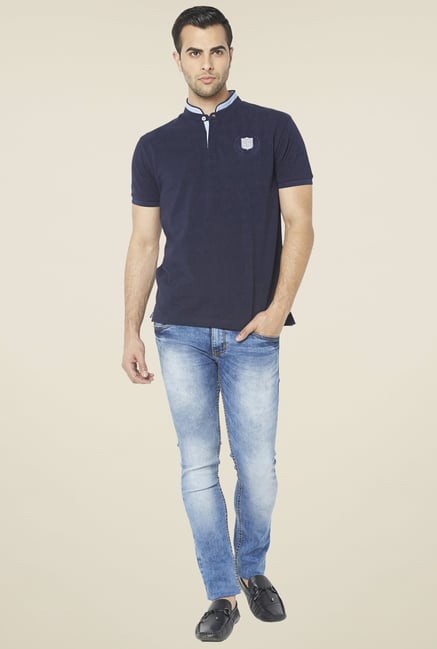 Globus Navy Solid T Shirt Globus Navy Solid T Shirt