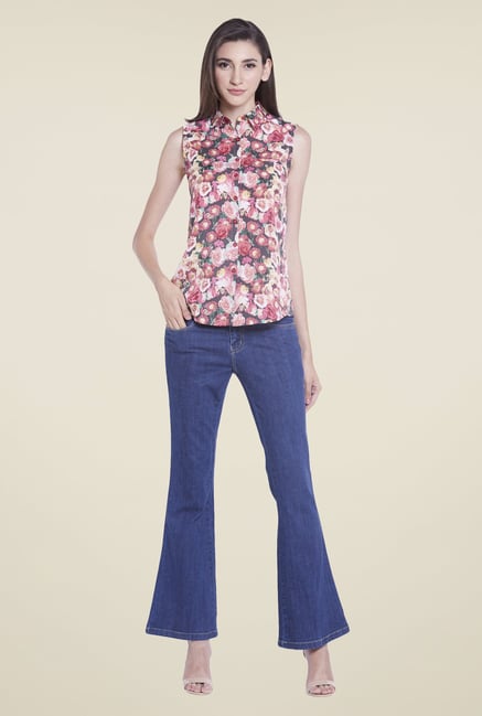 Globus Multicolor Floral Print Top Globus Multicolor Floral Print Top