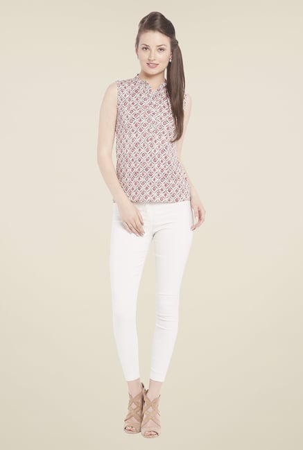 Globus Pink Printed Sleeveless Top Globus Pink Printed Sleeveless Top
