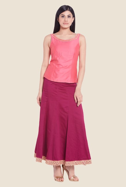 Globus Pink Solid Sleeveless Top Globus Pink Solid Sleeveless Top