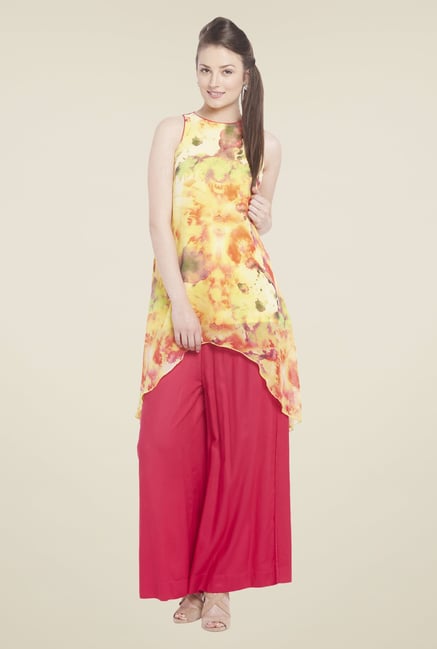 Globus Yellow Printed Tunic Globus Yellow Printed Tunic