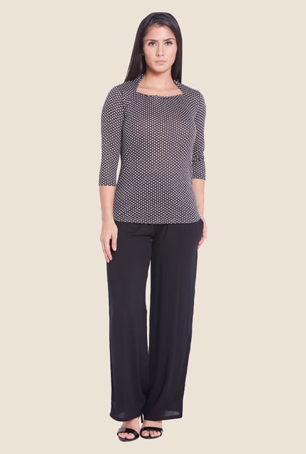 Globus Black Polka Dot Top Globus Black Polka Dot Top
