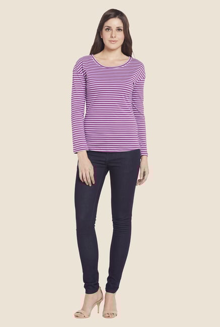 Globus Purple Striped Top Globus Purple Striped Top