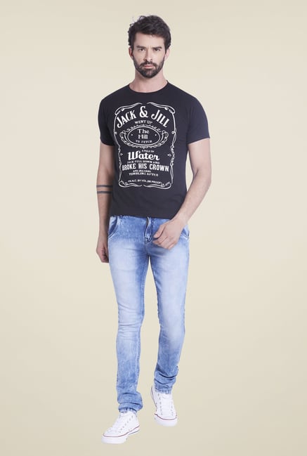 Globus Black Printed T Shirt Globus Black Printed T Shirt