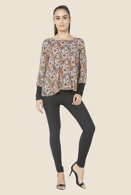 Globus Multicolor Paisley Print Top Globus Multicolor Paisley Print Top