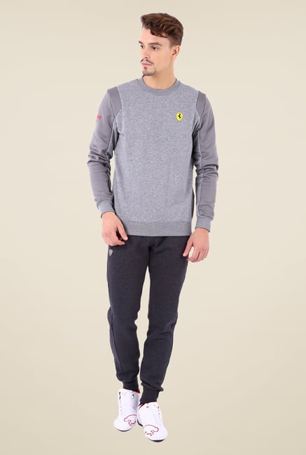 Puma Dark Grey Solid Joggers Puma Dark Grey Solid Joggers