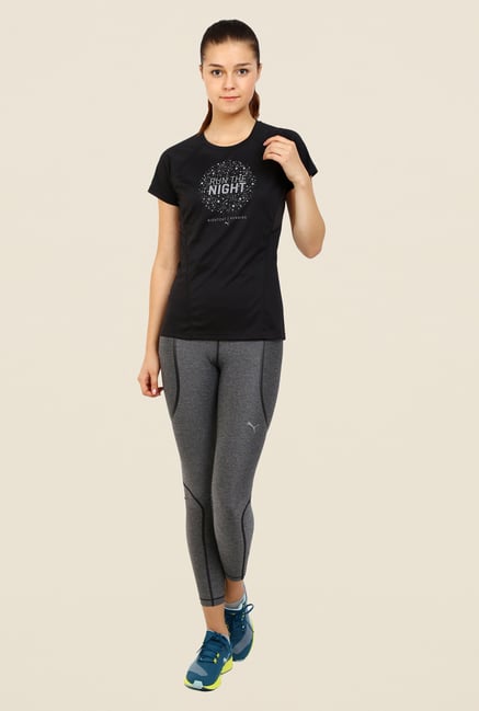 Puma Black Graphic Print Sports T Shirt Puma Black Graphic Print Sports T Shirt