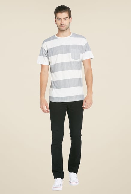 Globus Grey Striped T Shirt Globus Grey Striped T Shirt