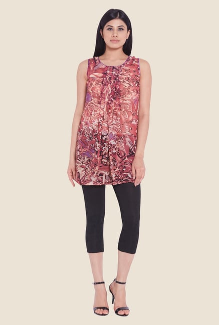 Globus Pink Abstract Print Top Globus Pink Abstract Print Top
