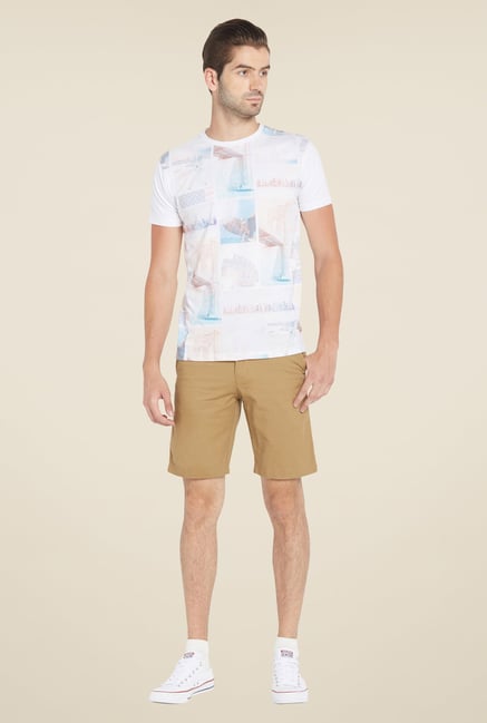 Globus White Printed T Shirt Globus White Printed T Shirt