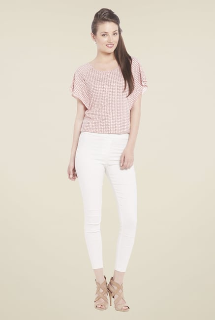 Globus Pink Printed Round Neck Top Globus Pink Printed Round Neck Top
