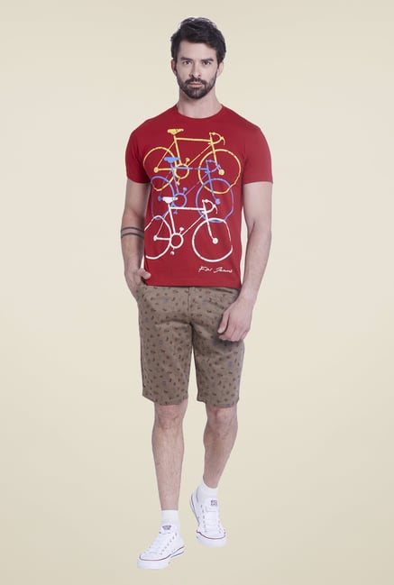 Globus Red Printed T Shirt Globus Red Printed T Shirt