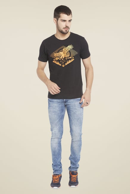 Globus Black Printed T Shirt Globus Black Printed T Shirt