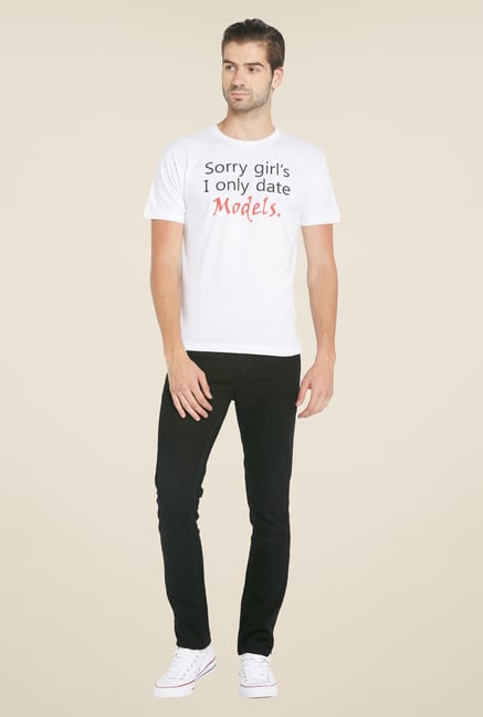 Globus White Printed T Shirt Globus White Printed T Shirt