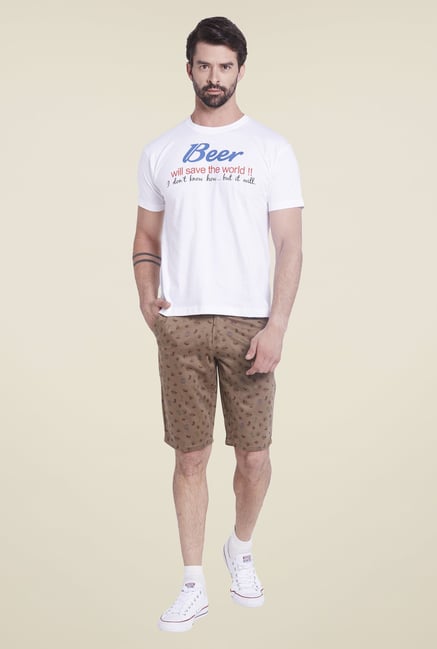 Globus White Printed T Shirt Globus White Printed T Shirt