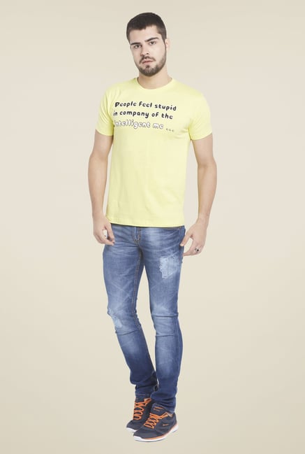 Globus Yellow Printed T Shirt Globus Yellow Printed T Shirt