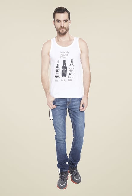 Globus White Printed T Shirt Globus White Printed T Shirt
