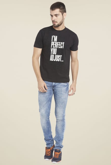 Globus Black Printed T Shirt Globus Black Printed T Shirt