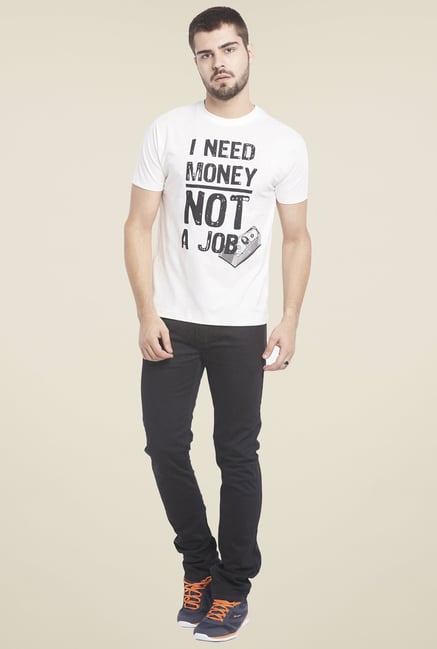 Globus White Printed T Shirt Globus White Printed T Shirt
