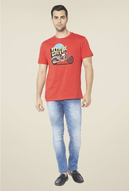 Globus Red Graphic Print T Shirt Globus Red Graphic Print T Shirt