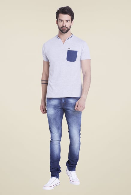 Globus Grey Solid T Shirt Globus Grey Solid T Shirt