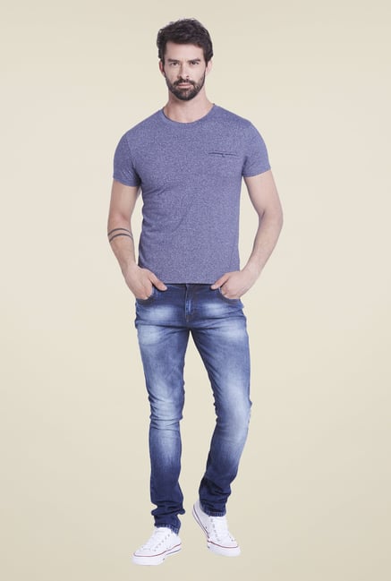 Globus Navy Solid T Shirt Globus Navy Solid T Shirt