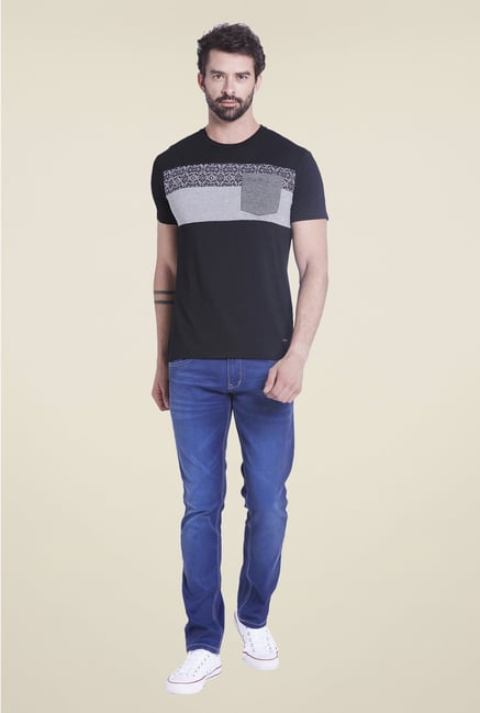 Globus Black Printed T Shirt Globus Black Printed T Shirt
