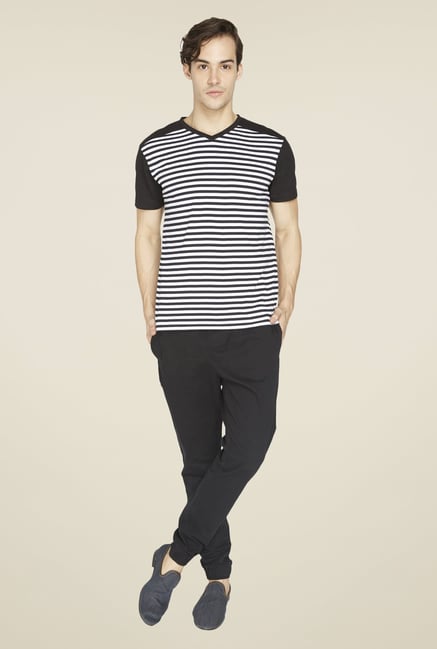 Globus Black Striped T Shirt Globus Black Striped T Shirt