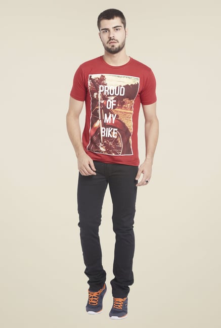 Globus Red Graphic Print T Shirt Globus Red Graphic Print T Shirt
