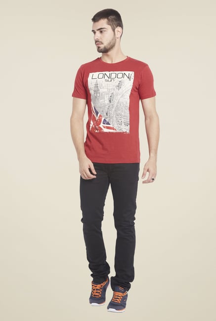 Globus Red Graphic Print T Shirt Globus Red Graphic Print T Shirt