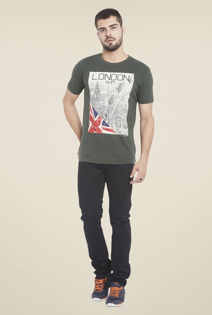 Globus Olive Graphic Print T Shirt Globus Olive Graphic Print T Shirt