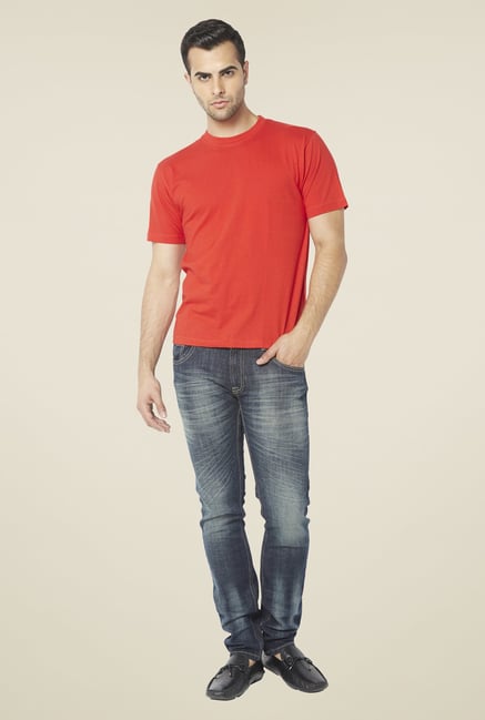 Globus Red Solid T Shirt Globus Red Solid T Shirt