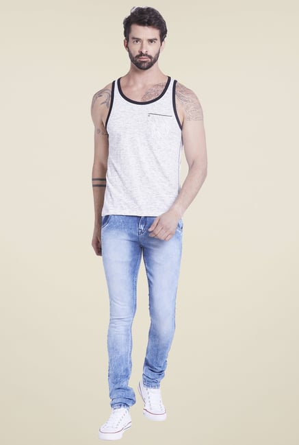 Globus White Textured T Shirt Globus White Textured T Shirt