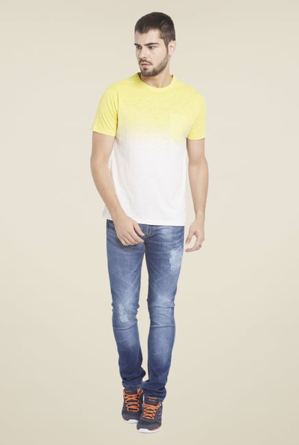 Globus White & Yellow Ombre T Shirt Globus White & Yellow Ombre T Shirt