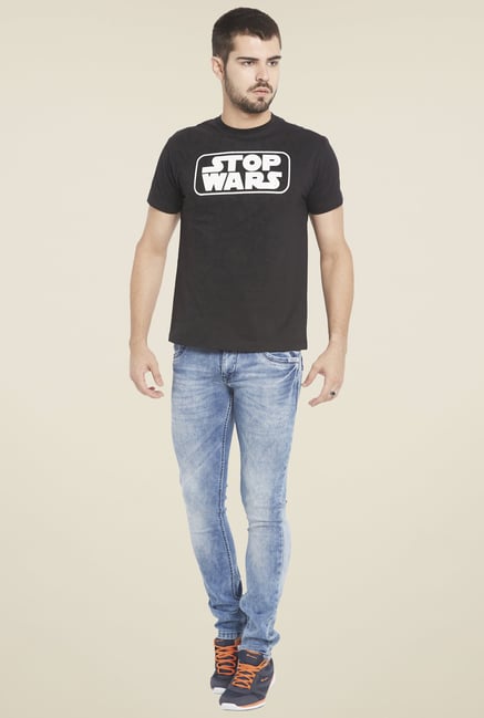 Globus Black Printed T Shirt Globus Black Printed T Shirt