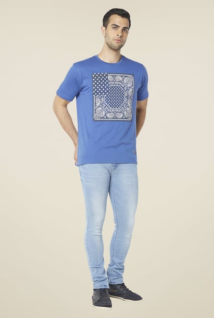 Globus Blue Printed T Shirt Globus Blue Printed T Shirt